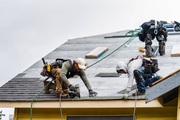 Professional Roofing technician working in Weston, NJ